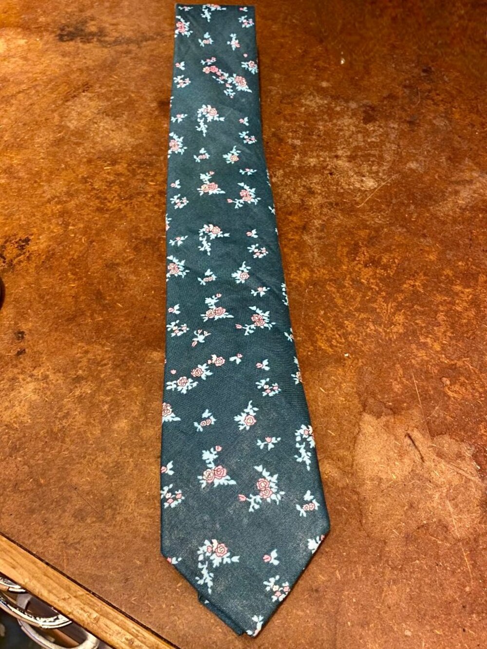 Early 2000s The Tie Bar Cornflower Blue Dusty Rose Pink Mauve Easter Spring 100%